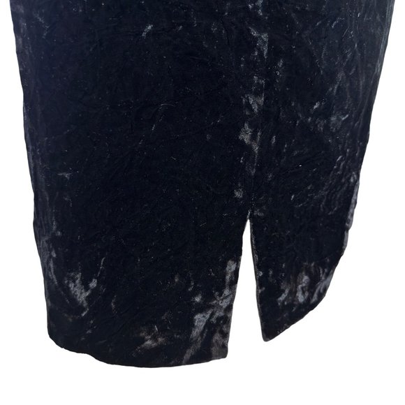 Vintage Scott McClintock Velvet Dress Puff Sleeve Gold Bow Print MOB WIFE Prom - Picture 9 of 13